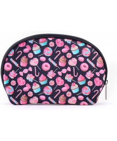 Womens Light Tan Lollipop Candy Macaroon Cupcake Donut Accessory Pouch One Size Black $10.70 Clutches