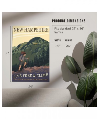 24x36 Inch Giclee Art Print Wall Decor, Ossipee Lake, New Hampshire, Live Free and Climb $22.00 Totes