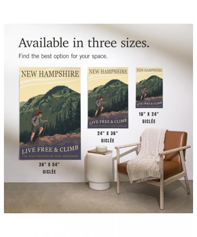 24x36 Inch Giclee Art Print Wall Decor, Ossipee Lake, New Hampshire, Live Free and Climb $22.00 Totes