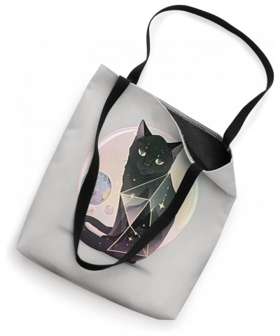 Witchy Cute Black Cat Kawaii Crystal Pastel Goth Moon Phases Tote Bag $12.71 Totes