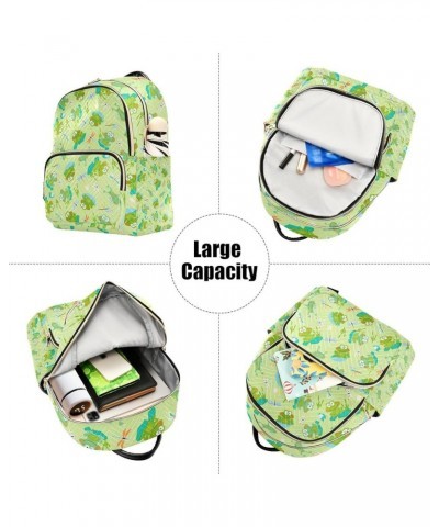 Women Backpack Frog Dragonfly Cute Anti-Theft Travel Backpack with Luggage Belt Lightweight Handbag Lady Purse Roomy Double Z...