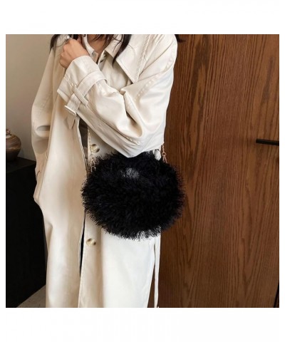 Small PlushTote Bag for Women Furry Bucket Shoulder Bag Mini Fluffy Crossbody Handbag Fuzzy Bags Purse In Winter Blue $13.23 ...