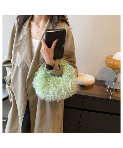 Small PlushTote Bag for Women Furry Bucket Shoulder Bag Mini Fluffy Crossbody Handbag Fuzzy Bags Purse In Winter Blue $13.23 ...