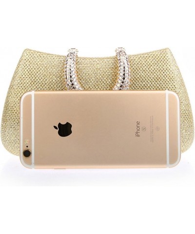 Women's Bling Glitter Purse Clutch Bag Hard Case With Full Rhinestones For Cocktail Party Wedding Champaign Gold $21.59 Eveni...