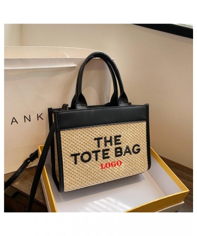 Tote bag, straw general-purpose tote, shoulder crossbody bag Straw Off $35.06 Totes