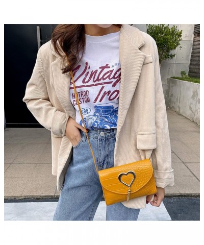 Bag Fashion Messenger Shoulder Bag Handbag Ladies All-match Bag Canvas Shoulder Bag (White, One Size) Yellow $10.69 Totes