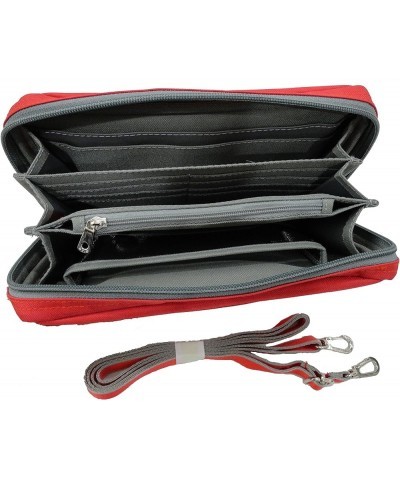 Front Zipper Pocket Organizer Red $11.48 Crossbody Bags