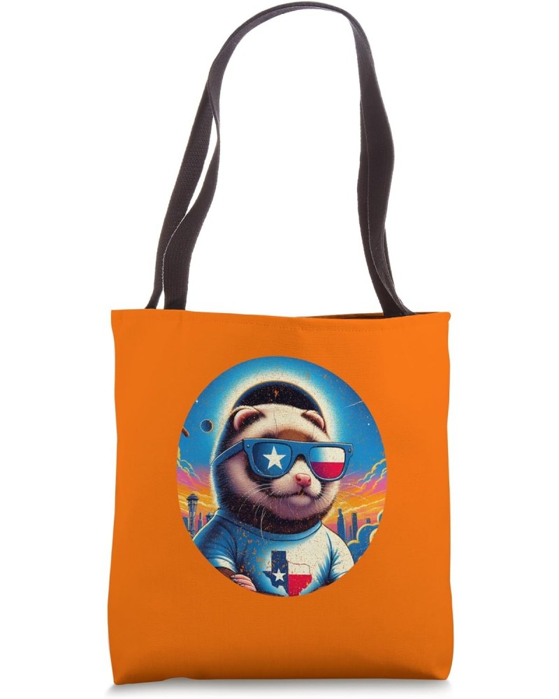 Total Solar Eclipse 4 8 2024 Path American Ferret Eclipse Tote Bag $12.59 Totes