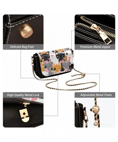 Cute Cat Women's Crossbody Handbags, PU Leather Flap Crossbody Bags, Women's Shoulder Handbag Purse Style19 $22.79 Crossbody ...