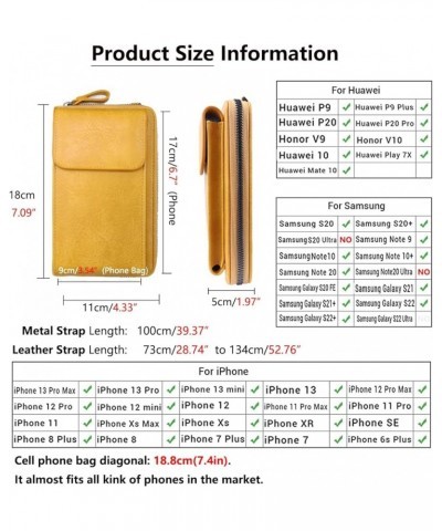 Small Crossbody Bags for Women Cell Phone Purse Wallet Women's Handbags with 2 Strap(Chain Strap+PU Leather Strap) Yellow(cha...