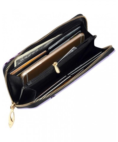 Blueberry Cake pattern Leather long clutch wallet : Comfortable, lightweight, waterproof, durable 7.48 x 4.13 in $27.27 Clutches