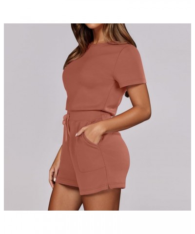 plus Jumpsuits Women Casual Solid Jumpsuit With 4 Pockets Long Sleeve Romper Petite Rose Gold-2➤➤ Summer Casual Athletic Romp...