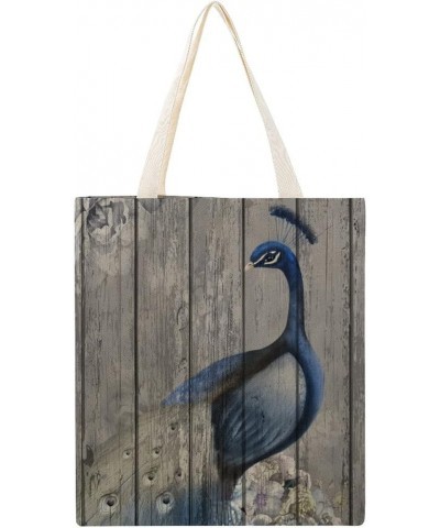 Peacock Feature Canvas Teacher Bag, Tote Bag for School, Inspirational Gifts for Men Style $9.20 Shoulder Bags