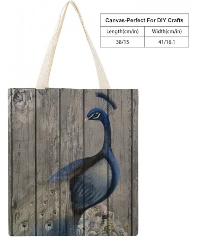 Peacock Feature Canvas Teacher Bag, Tote Bag for School, Inspirational Gifts for Men Style $9.20 Shoulder Bags