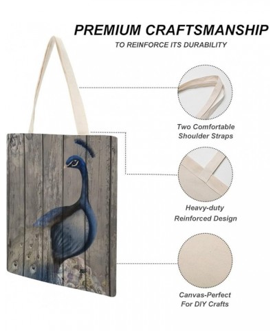 Peacock Feature Canvas Teacher Bag, Tote Bag for School, Inspirational Gifts for Men Style $9.20 Shoulder Bags