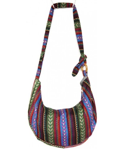 Shoulder Bag for Women Hippie Crossbody Bag Bohemian Handbag Printed Pattern Hobo Bag Canvas Purse Cotton Satchel Style 17 $2...