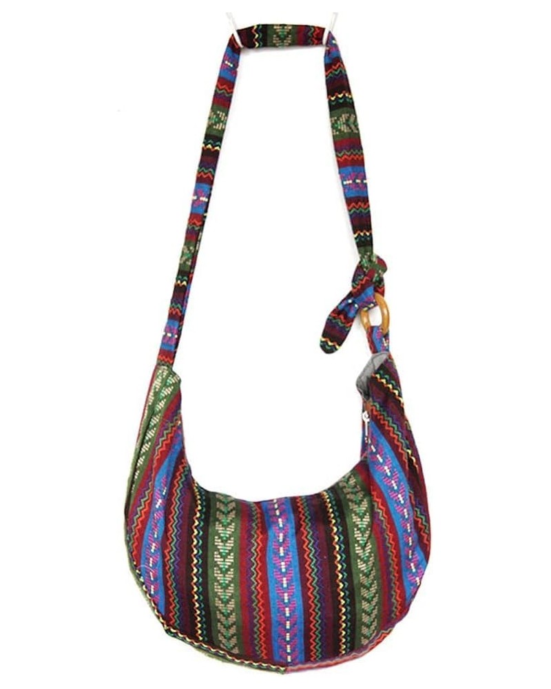 Shoulder Bag for Women Hippie Crossbody Bag Bohemian Handbag Printed Pattern Hobo Bag Canvas Purse Cotton Satchel Style 17 $2...