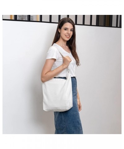 Women's blank large Size Canvas Crossbody Tote Handbags Shoulder Bag White $8.66 Totes