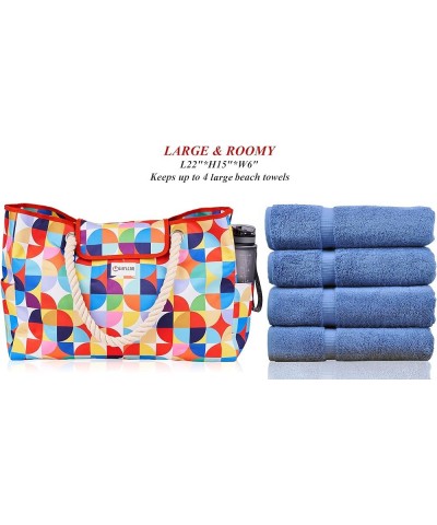 Beach Bag and Pool Bag Has Airtight Pouch, Magnetic Snap Closure. Beach Tote is Water Repellent. Family Size XX-Large Clownfi...