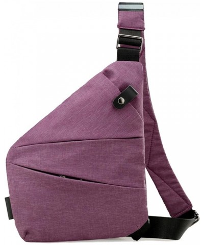 2024 New Wander Plus Anti Theft Travel Bag for Men Women Slim Sling Bag Cross Body Travel Bag Purple $11.65 Crossbody Bags