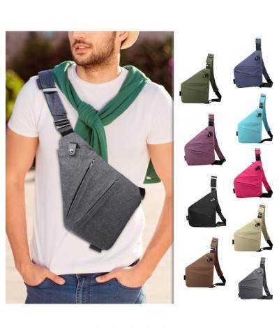 2024 New Wander Plus Anti Theft Travel Bag for Men Women Slim Sling Bag Cross Body Travel Bag Purple $11.65 Crossbody Bags