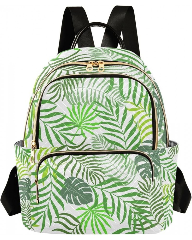 Small Backpack for Women Travel Bag Tropical Green Palm Leaves Daypack Purse Fashion Shoulder Bag Rucksack Small A429 $12.74 ...