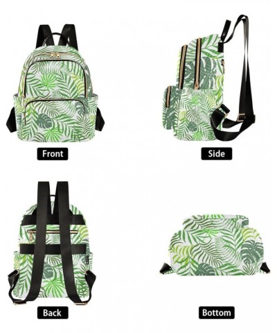 Small Backpack for Women Travel Bag Tropical Green Palm Leaves Daypack Purse Fashion Shoulder Bag Rucksack Small A429 $12.74 ...