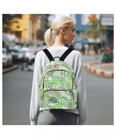 Small Backpack for Women Travel Bag Tropical Green Palm Leaves Daypack Purse Fashion Shoulder Bag Rucksack Small A429 $12.74 ...