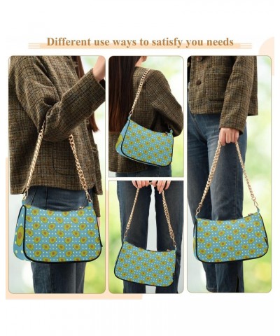 Clutch Shoulder Bags Tote Evening Purse Handbags for Women Hobo Bags Avocado Blue Polka Dot with Zipper Closure $14.08 Totes