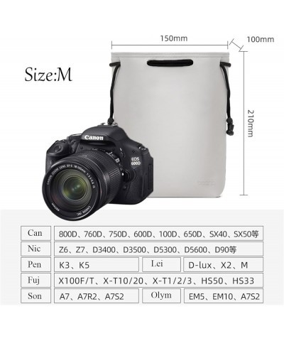 Camera Lens Pouch DSLR Camera Lens Pouch Bag Soft Protective Case PU Camera bag Medium Gray $17.43 Totes