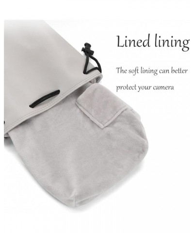 Camera Lens Pouch DSLR Camera Lens Pouch Bag Soft Protective Case PU Camera bag Medium Gray $17.43 Totes