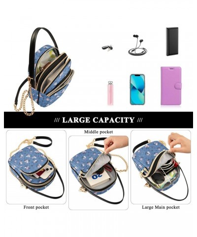 Floral Crossbody Bags for Women Small Shoulder with Detachable Straps, Trendy Cell Phone Purse Shoulder Handbags for Ladies $...