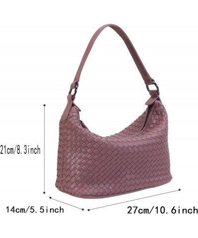 Women Woven Tote Crossbody Bag, Fashion Weave Top Handle Handbag Purse Handmade Beach Shoulder Bag Hobo Underarm Bag Red $20....