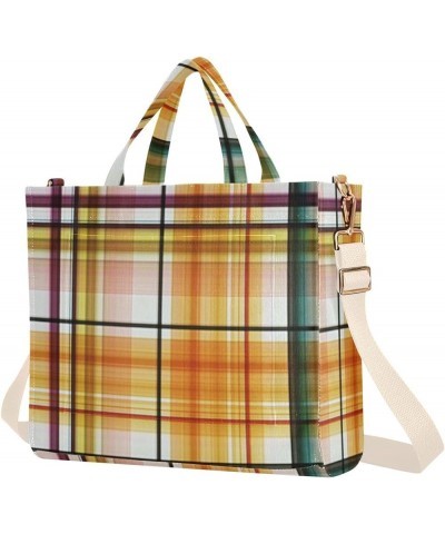 Plaid Modern Women's Tote Handbags Top Handle Satchel Shoulder Bag Crossbody Bag for Office Travel S $17.09 Totes