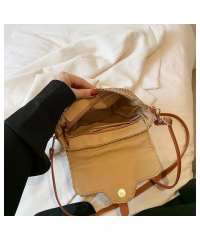 Straw Purses for Women, Summer Straw Crossbody Bag Purses Woven Straw Beach Bag for Vacation A-khaki $11.27 Crossbody Bags