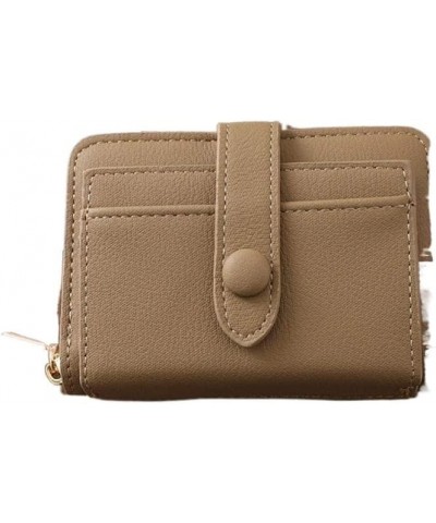 Women/Men Wallet Leather Blue/Black/red Short Woman Purse Bank/ID/Credit Card Holder Wallet Case Bag (Color : Khaki) $41.12 W...