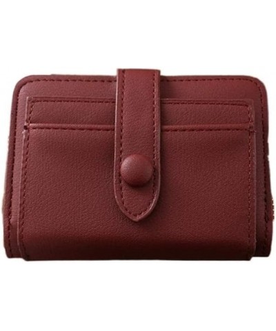 Women/Men Wallet Leather Blue/Black/red Short Woman Purse Bank/ID/Credit Card Holder Wallet Case Bag (Color : Khaki) $41.12 W...