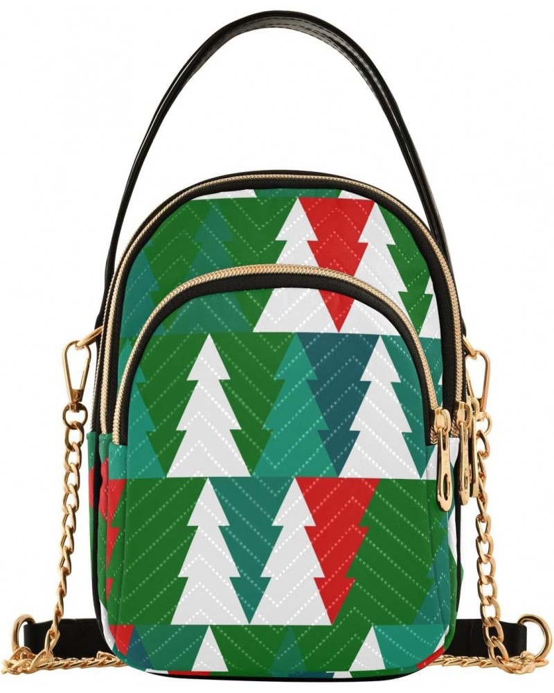 Christmas Trees Coloful Crossbody Bags for Women Small Chain Shoulder Bag Purses Hand Bag for Works Travel Gifts $15.07 Shoul...