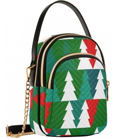 Christmas Trees Coloful Crossbody Bags for Women Small Chain Shoulder Bag Purses Hand Bag for Works Travel Gifts $15.07 Shoul...