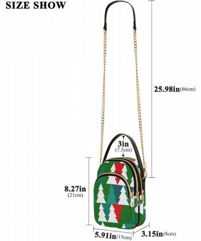 Christmas Trees Coloful Crossbody Bags for Women Small Chain Shoulder Bag Purses Hand Bag for Works Travel Gifts $15.07 Shoul...