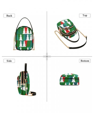 Christmas Trees Coloful Crossbody Bags for Women Small Chain Shoulder Bag Purses Hand Bag for Works Travel Gifts $15.07 Shoul...