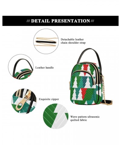 Christmas Trees Coloful Crossbody Bags for Women Small Chain Shoulder Bag Purses Hand Bag for Works Travel Gifts $15.07 Shoul...