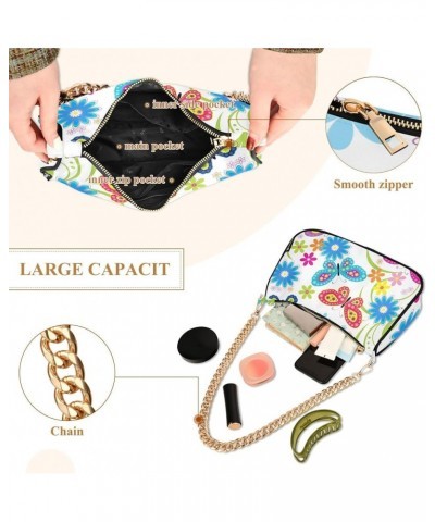 Colorful Dinosaurs Clutch with Chain, Polyester & Aluminum Alloy, Dress Purses for Evening Colored Butterflies $11.27 Handbags