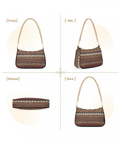 Shoulder Bags for Women, Brown African Pattern Clutch Purse Chain Bag Tote Handbag $15.04 Shoulder Bags