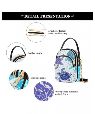 Turtles Crossbody Bags for Women Cross Body Bags Phone Bags Wallet with Chain Strap for Travel Daily Use $13.51 Crossbody Bags