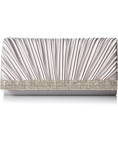 Chloe Satin Clutch Silver $17.85 Evening Bags