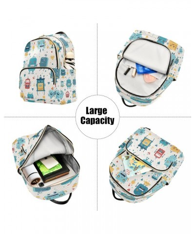 Little Robot Women Backpack Purse Travel Daypack Shoulder Bag $16.10 Backpacks