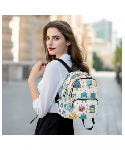 Little Robot Women Backpack Purse Travel Daypack Shoulder Bag $16.10 Backpacks