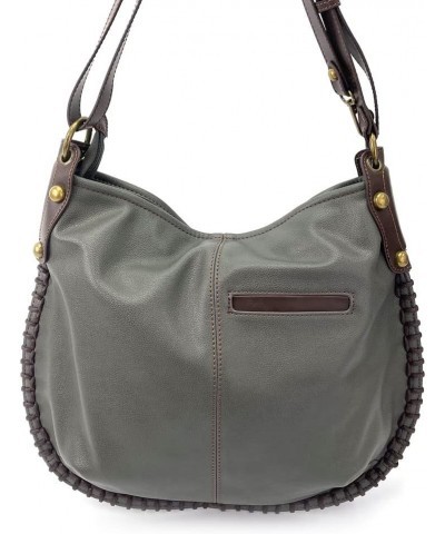 Handbag Charming Cross-body or Shoulder Convertible Large Hobo Bag - Grey Chihuahua $36.21 Hobo Bags