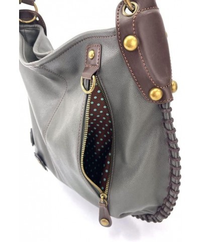 Handbag Charming Cross-body or Shoulder Convertible Large Hobo Bag - Grey Chihuahua $36.21 Hobo Bags